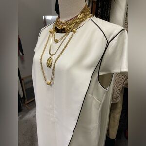 NWT Ted Baker, London, Artiro Asymmetrical Shift Dress White W/ tags, Size 4